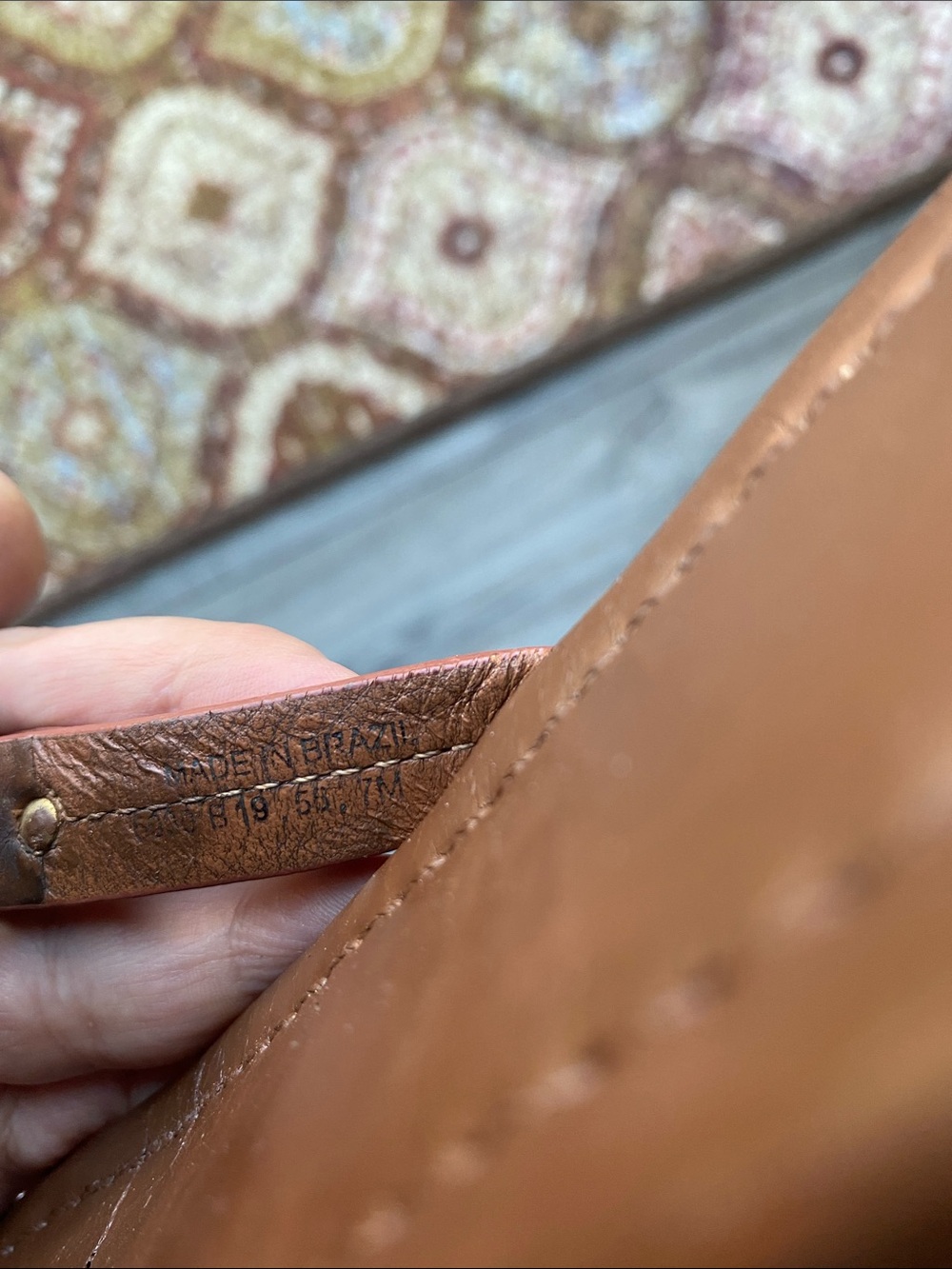 Tory Burch Brown Leather Logo Toe-Post Sandals - Picture 6 of 8